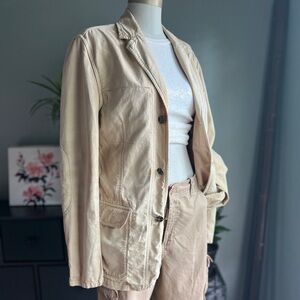 GAP Women’s Khaki Light Tan Cargo Jacket Blazer Size Small